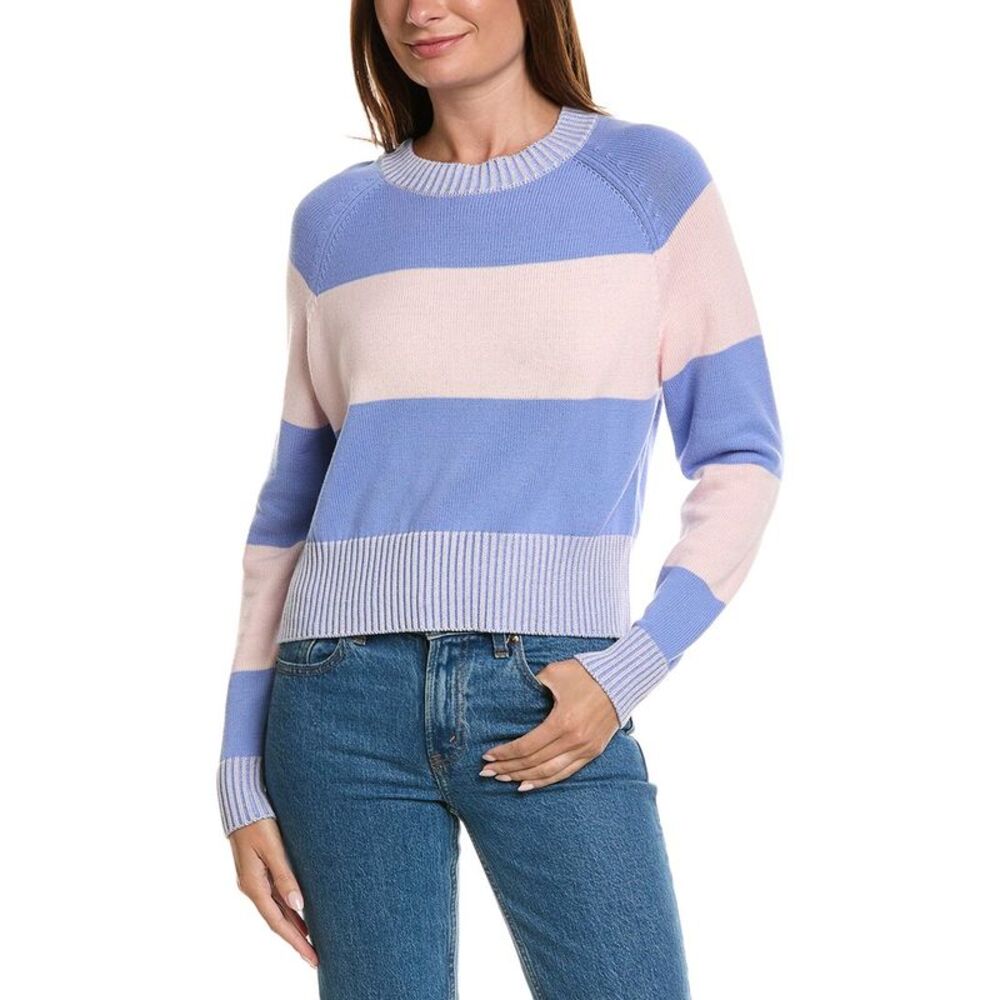 Wispr Womens Betty Stripe Sweater, Blue
